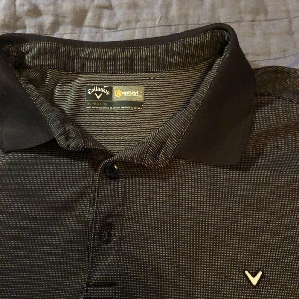 Callaway Black Golf Performance Polo Flex Stretch Shirt Men's XL Opti dry